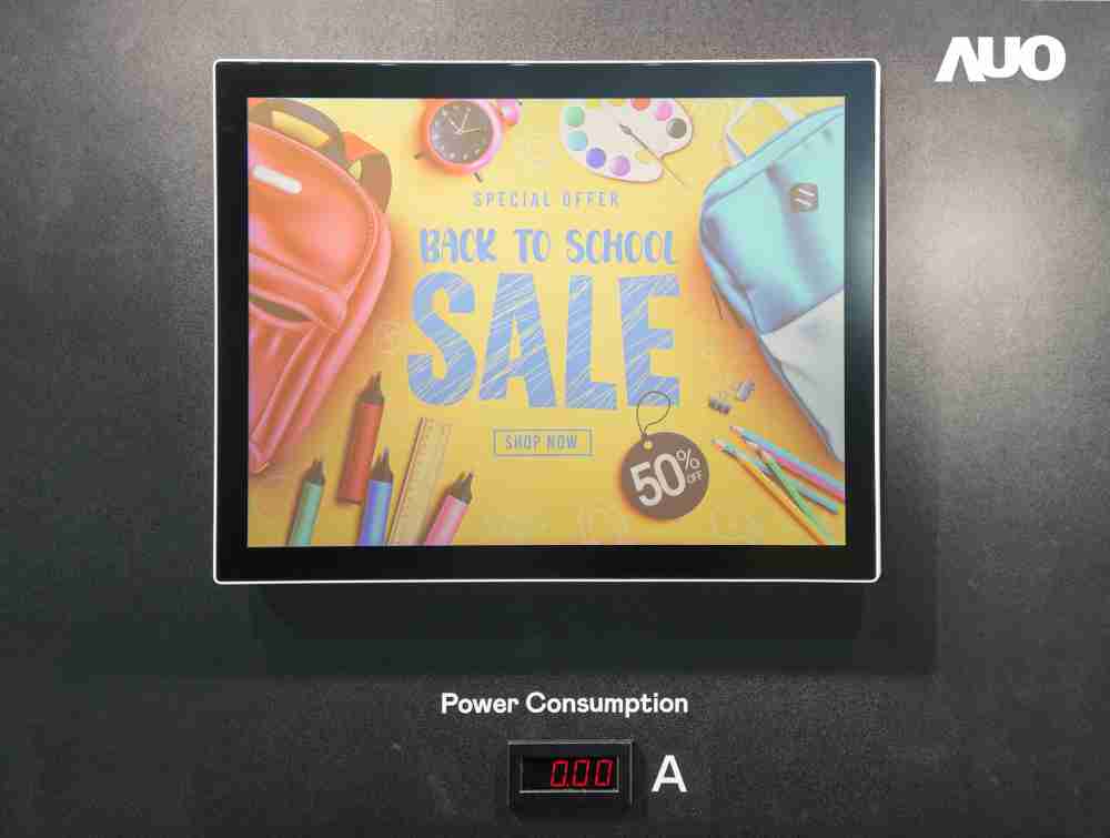 z6尊龙展示胆固醇液晶超低耗能户外全彩显示器，，ChLC（胆固醇液晶）以双稳态技术使静态显示零功耗，，具省电、、、高彩度、、、、环保的特性，，还整合软硬件系统解决方案，，，可透过单一云端平台管理